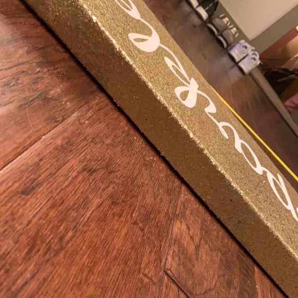 Sparkle ✨ gold glitter wall hanging canvas 1’ x 2’​ - Picture 8 of 14